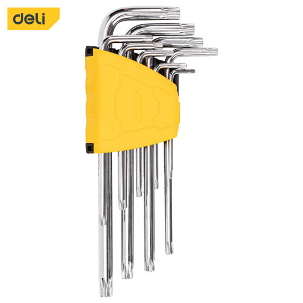 STAR-END, Hex Key Long, Flat End 9Pcs Set