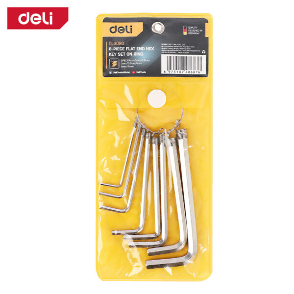 Hex Key Flat End 8Pcs Set