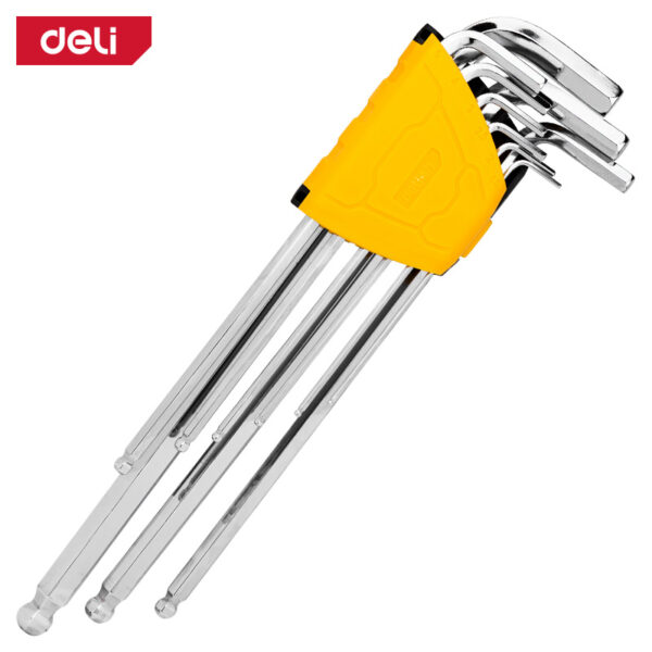 Hex Key BallPoint Extra-Long Arm Set=9pc