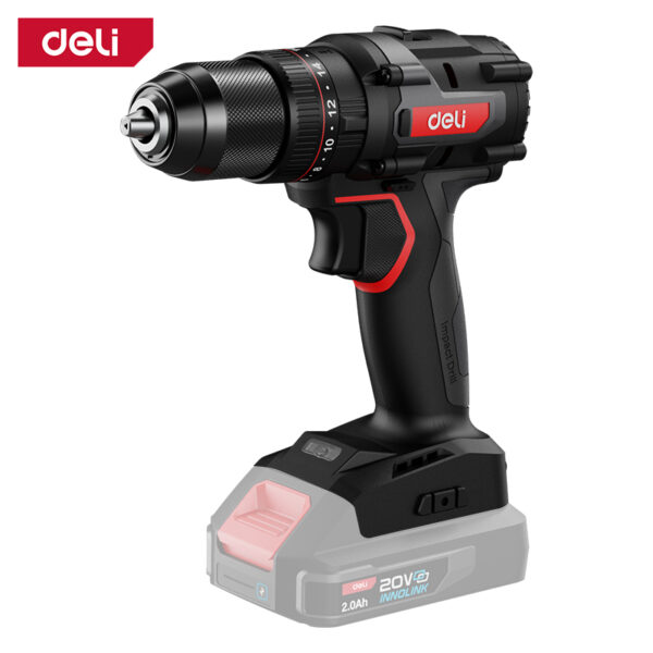 Deli Li-ion Impact Drill 10mm 20V-Only Machine