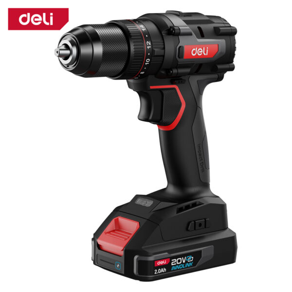 Deli Li-ion Impact Drill 13mm 20V 2Ahx2