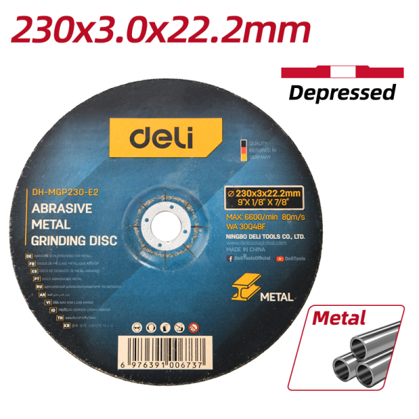 Abr Metal Grinding Disc 9"x3.0mm(Pac=25)