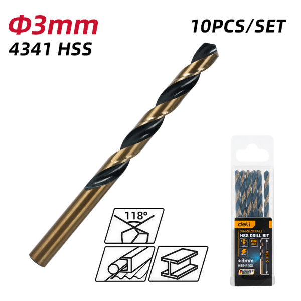 HSS Drill bit 118 degree  3mm (1x10)