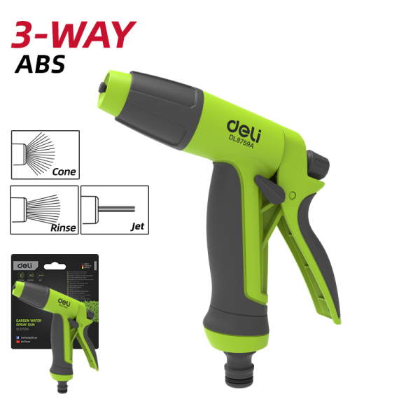 Water Spray Nozzle Plastic 3-way